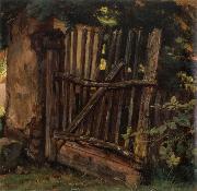 Christian Friedrich Gille Garden Gate Norge oil painting reproduction